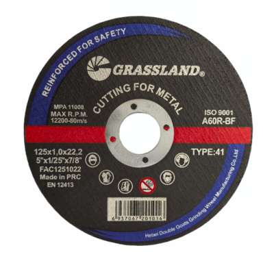 Δίσκοι λείανσης μετάλλων GRASSLAND 125mm X 1mm X 22.2mm για ακριβή κοπή χωρίς κραδασμούς