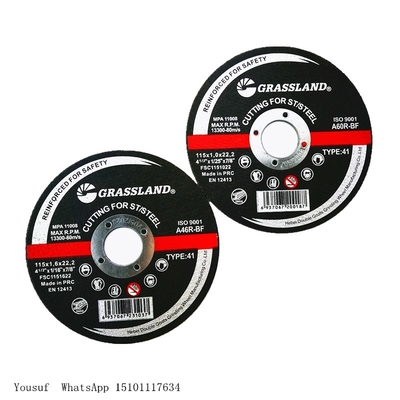 115mm X 1.0mm X 22.2mm λεπτό πιεσμένο δίσκοι κεντρικό μέταλλο μύλων γωνίας