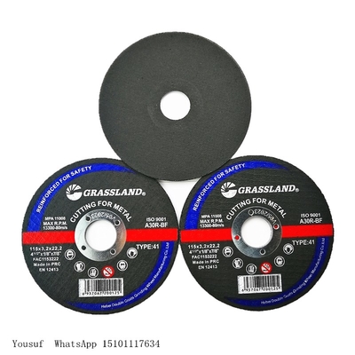 60# τρίξιμο 125 X 3 X 22.23mm τύπος 42 αλέθοντας δίσκων μετάλλων λιβάδι