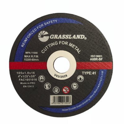 Δίσκοι λείανσης μετάλλων 105 X 1 X 16 MM με πολυεπίπεδο πλέγμα από ίνες γυαλιού και υλικό συγκόλλησης ρητίνης