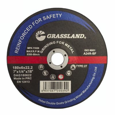 7 " x 1/4 " x 7/8 " δίσκοι άλεσης μετάλλων με μονοκρυσταλλικό λιωμένο αλουμινένιο αθρεπτικό για γρήγορες και καθαρές κοπές