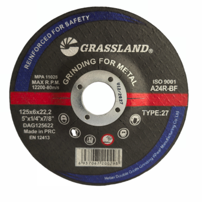 ΛΕΙΒΑΔΙ 5 "Δίσκοι λείανσης μετάλλων 125mm X 6mm X 22.2mm για κοπή ανοξείδωτου χάλυβα χωρίς μόλυνση