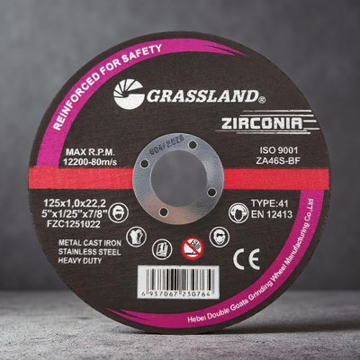 Ζυρκόνια Αβραστικός δίσκος κοπής 125mm 5 ιντσών ρητίνη συνδεδεμένη λεπτή κόψιμο τροχό για γωνιακή γλιστρίνα υψηλής ταχύτητας εργαλείο κοπής χάλυβα