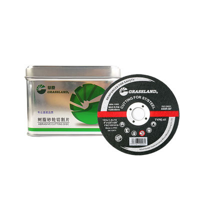 Δίσκοι λείανσης Inox 4 ιντσών για ίσιες και χωρίς θραύσματα κοπές 105mm x 1mm x 16mm Συνεχούς τροχού Λεπίδα Ανθεκτικό λειαντικό οξειδίου του αργιλίου 80 m/s