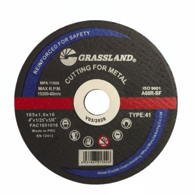 Δίσκοι λείανσης μετάλλων 105 X 1 X 16 MM με πολυεπίπεδο πλέγμα από ίνες γυαλιού και υλικό συγκόλλησης ρητίνης